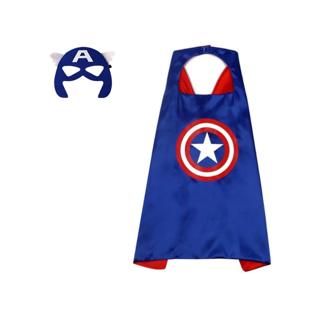 MINISO Superhero Cape Cartoon Anime Cosplay Costumes Gig Cape Mask Halloween Clothing Boy Birthday Gift Girl Novelty Accessories