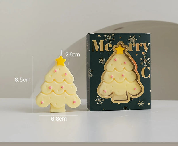Christmas Tree Aromatherapy Candles Natural Soy Beeswax Blend Long Lasting Holiday Party Home Decor Gift for Christmas Valentine