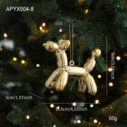 Christmas Tree Ornaments Natal Gold Bear Bell for ChristmasTree Hanging Pendants Home Party Decor New Year Navidad Decor