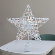 Glittering Gold Star Christmas Tree Topper Ornament Festive Holiday Decoration for Xmas Tree - Sparkling Tree Top Hat Decor