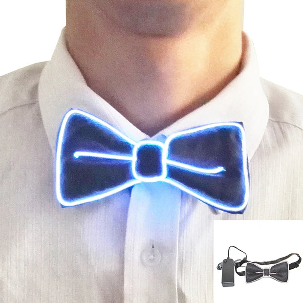 Halloween Christmas Anime Accessory Decorative Headwear Luminous LED Headband Glow Bow Ties Girls Women Cute Gift Headband