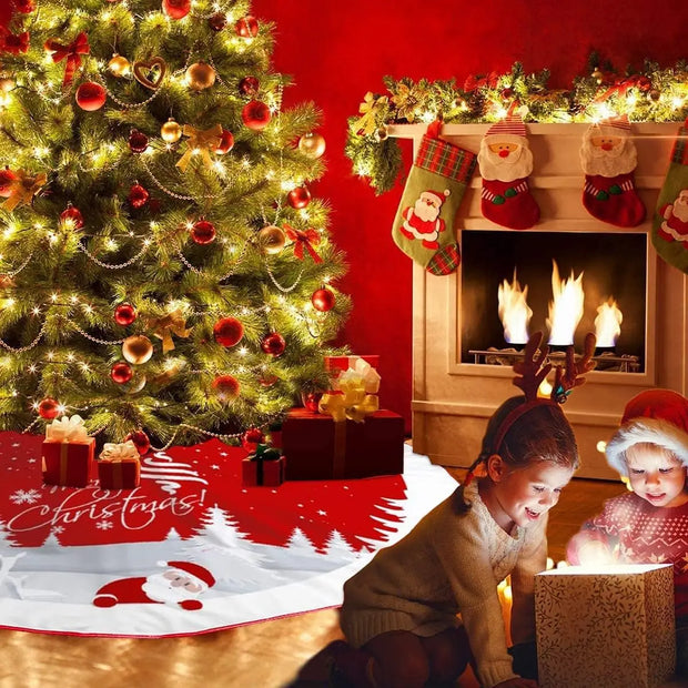 VIKAMA Cartoon Christmas Tree Skirt Suitable For Decoration At Christmas And New Year Parties Christmas Tree Dress Cushion