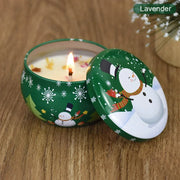 Christmas Candles Santa Claus Snowman Elk Tin Cans Candle Merry Christmas Decorations for Home Navidad Noel Xmas New Year Gifts
