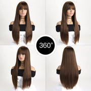 26Inch Colour Wig Long Straight Synthetic Wig for Women Fashion Wig for for Daily Halloween   Costume Party Cosplay ﻿