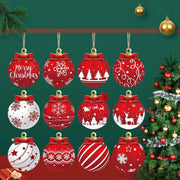 12/24Pcs Christmas Wooden Ornament Hanging Decorations Xmas Bell Shaped Pendant DIY Christmas Tree Craft Decor For Home New Year