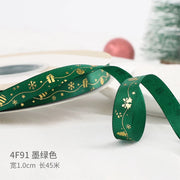 5Yards Christmas Ribbon Printed Christmas Polyester Ribbon For Handmade Design Christma Decoration DIY Cake Bouquet Gift Packing