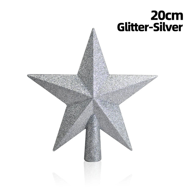 Gold and Silver Red Tree Top Star Christmas Decorations for Home Xmas Tree Toppers  Ornaments Navidad New Year 2023 Natal Noel