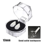 1Pair Vampire Teeth Zombie Fangs Halloween Props Apparel Accessories DIY Solid Denture Adhesive Cosplay Masquerade Decoration