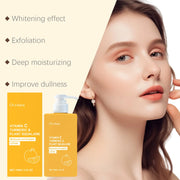 Vitamin C Lightening Body Lotion Deep Hydration Improve Rough Dullness Fade Melanin Turmeric Cream Brightening Skin Care Product