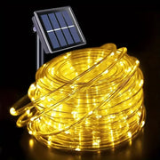 7M/12M/22M/32m Outdoor Solar Tube Rope Led Light Garden Christmas Decoration Fairy String Light Outdoor Wedding Party Led Lamp
