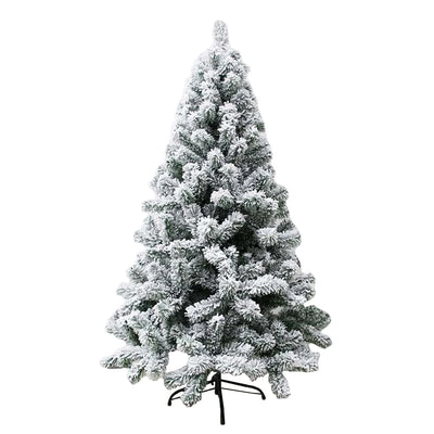 Christmas Decor Artificial Flocked Tree White Xmas Adorable Scene Layout Prop Household Simulated Green Simulation Supply