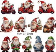 24pcs wooden decorations for Santa Claus, Halloween, Christmas, Christmas tree decoration, home, yard, Christmas, party ornament