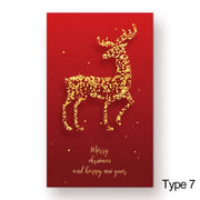 50PCS Xmas Tree Deer Package Insert Santa Claus Snowman Greeting Postcard Merry Christmas Card Happy New Year Message Note Cards