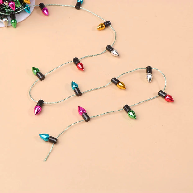 5M/Roll Christmas Garland Colorful Bulbs String Xmas Tree New Year Gift DIY Dollhouse Ornaments Party Supplies Not LED