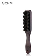 Men Beard Brush Wood Handle Boar Bristle Moustache Cleaning Brush Hairdressing Anti Static Barber Hair Styling Comb Shaving Tool