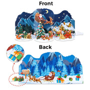 Top Quality New 3D Christmas Greeting Card Creative Pop Up Hand-Made Cards Colorful Christmas Holiday Thanksgiving New Year Card