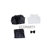 New The Addams Cosplay Family Wednesday Addams Costume Halloween Black Dress for Women Cosplay Costume suits 20