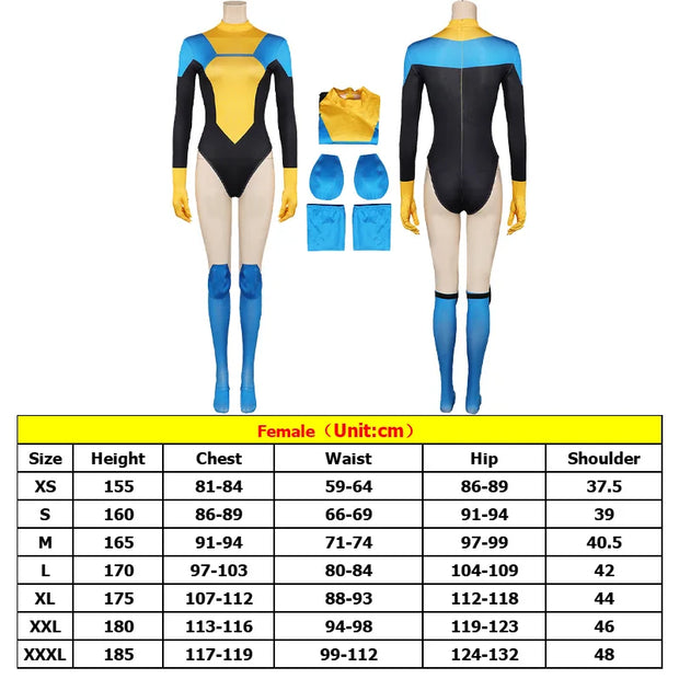 Omni Man Mark ATOM EVE Cosplay Jumpsuit Cloak Cartoon Invincible Costume Suit Outfits Halloween Carnival Party Roleplay Clothing