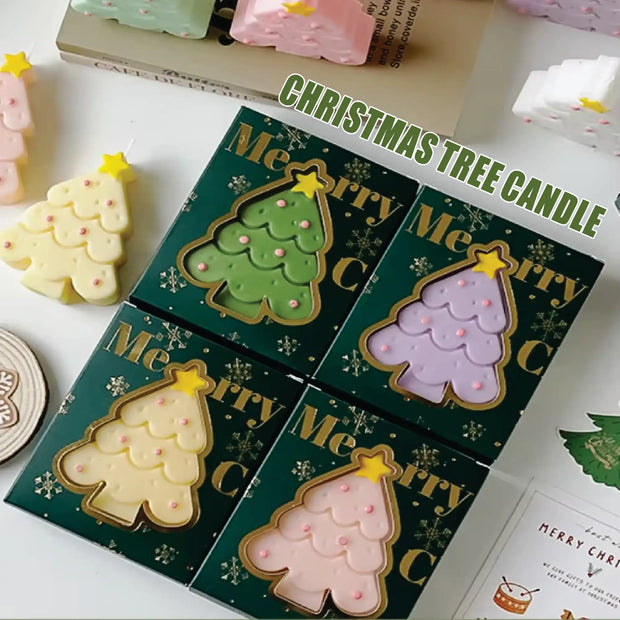 Christmas Tree Aromatherapy Candles Natural Soy Beeswax Blend Long Lasting Holiday Party Home Decor Gift for Christmas Valentine
