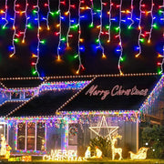 christmas outdoor decoration 4.5m Droop 0.4-0.6m curtain icicle string led lights 220V/110V New year Garden Xmas Wedding Party