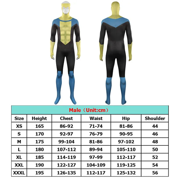 Omni Man Mark ATOM EVE Cosplay Jumpsuit Cloak Cartoon Invincible Costume Suit Outfits Halloween Carnival Party Roleplay Clothing