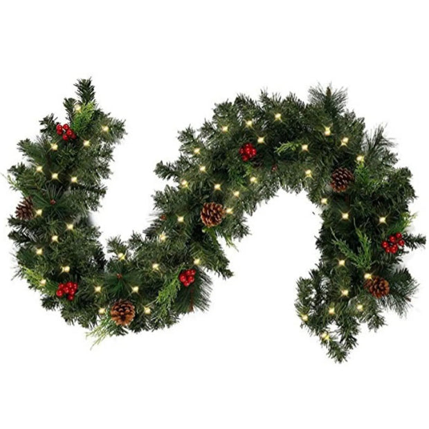 Christmas Decoration Rattan Front Door Hanging Red Berry Branch Fashion Diy Wreath Party Decoration Home Wall Door