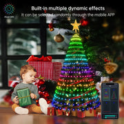 RGBIC Christmas Tree Lights DIY LED Fairy String Lights with Smart APP & Remote Control Garland for Outdoor Garden Party Wedding