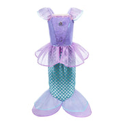 Kids Princess Costume Children Elsa Anna Halloween Dress Girl Jasmine Moana Dinner Dress Rapunzel Mermaid Pageant Disguise 3-10Y