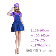 Game Marios Super Luigi Brothers Uniform Set Cosplay Costumes Funny Anime Adult Men Jumpsuit Woman Dress Halloween Costume
