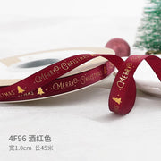 5Yards Christmas Ribbon Printed Christmas Polyester Ribbon For Handmade Design Christma Decoration DIY Cake Bouquet Gift Packing
