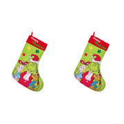 New Christmas Tree Decor Funny Green Grinch Christmas Socks Green Hair Monster Decor Children's Christmas Gifts Socks Candy Bags