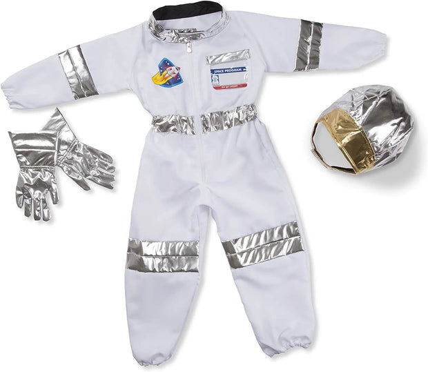 Kids Astronaut Cosplay Costume Nasa Boys Girls Spaceman Pilot Child Halloween Dress Up One-piece Jumpsuit Outfit Party Bodysuit