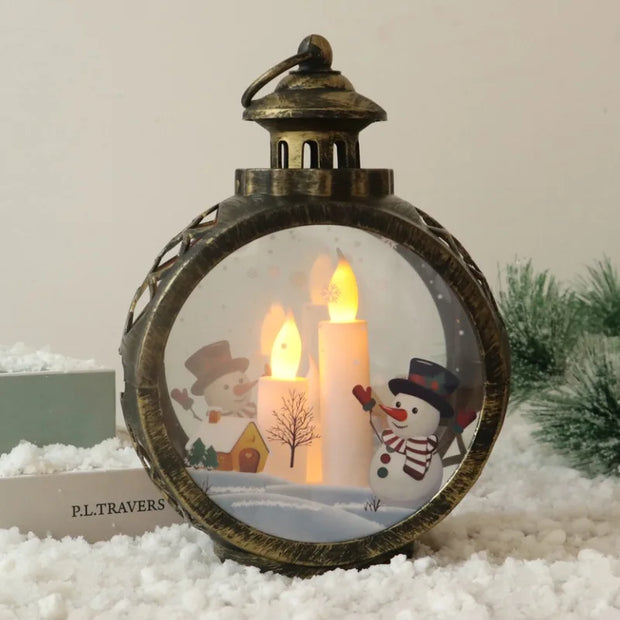 Christmas decorations retro night lights luminous gifts window ornaments desktop layout props atmosphere pendant desk decoration