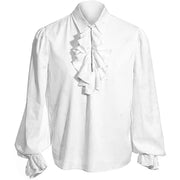 Men's Gothic Costume Set Black Medieval Gentleman Tailcoat Shirt Steampunk Halloween Vampire Cosplay Costume