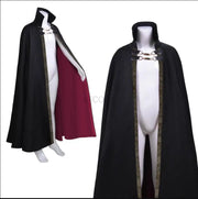 Halloween Vampire Costume Adult Kids Dracula Devil  Witch Cosplay Cape Medeival Gothic Steampunk Death Cloak Metal Chain