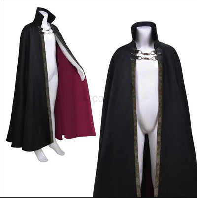Halloween Vampire Costume Adult Kids Dracula Devil  Witch Cosplay Cape Medeival Gothic Steampunk Death Cloak Metal Chain