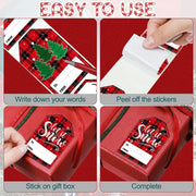 Christmas Gift Wrapping Label Stickers Holiday Celebration Write-On Tags Birthday Back-to-School Labels SantaClaus Seal Stickers