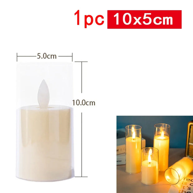 Red Flameless Shake Led Candles Light Swing light Led Battery Power Candles Lamp Electronic Led Lamp Halloween Home Decor