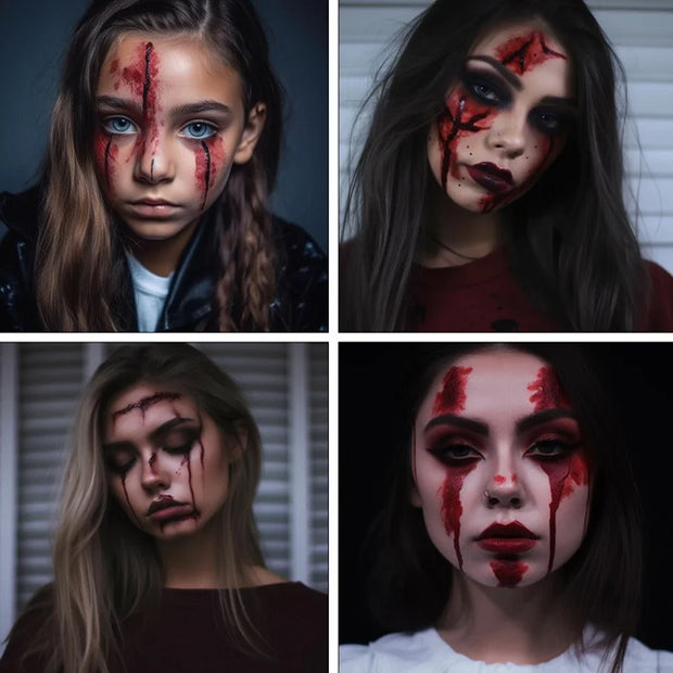 Halloween Fake Blood Prop 60ml Horror Cosplay Liquid Blood Cosmetics Artificial Plasma Supplies Pranks DIY Halloween Supplies