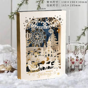 Christmas 3D Greeting Card Creative Small Card Exquisite and Premium Christmas Eve Gift Elk Decoration Gold Greeting Card 2025