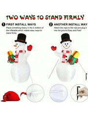 Christmas Decor Inflatable Model Santa Snowman Built-in LED Lights Xmas Party Indoor Outdoor Party & Holiday DIY Decorations