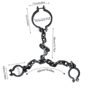1Set Halloween Fake Chains Haunted House Horror Props Home Decoration Prisoner Costume Cosplay Accessories Plastic Link Chains