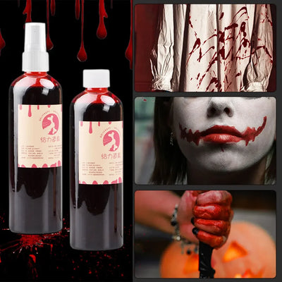 30/50/150ml Halloween Emulation Fake Props Makeup Blood 200ml Blood Whole Cosplay Prank Props Makeup Person Plasma Fake