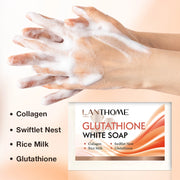 200g Glutathione Handmade Soap Remove dead skin Fade Black Spots Melanin Skin Whitening Lightening Soap Body Wash Cleansing Soap