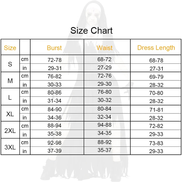 Plus Size Sexy Vampire Demon Nun Halloween Costumes for Women Black Women's Halloween Costumes Dress Party Cosplay