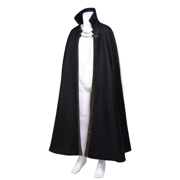 Halloween Vampire Costume Adult Kids Dracula Devil  Witch Cosplay Cape Medeival Gothic Steampunk Death Cloak Metal Chain