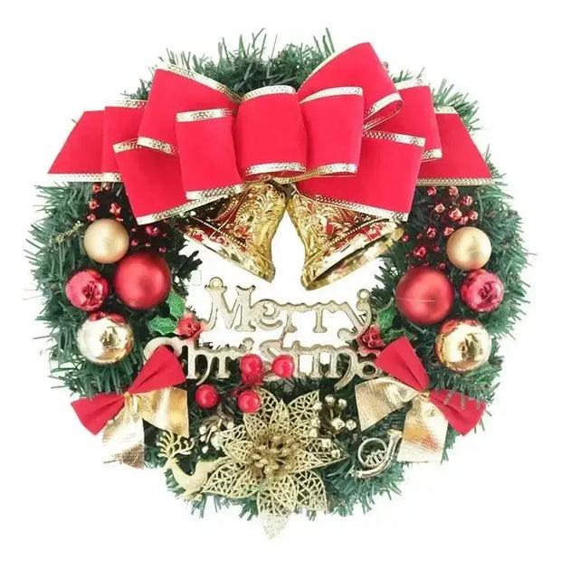 Christmas Decorations 45cm Christmas Wreath Artificial Wreath Door Hanging Window Props Background Christmas Tree Accessories