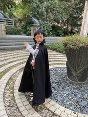 Halloween Vampire Costume Adult Kids Dracula Devil  Witch Cosplay Cape Medeival Gothic Steampunk Death Cloak Metal Chain