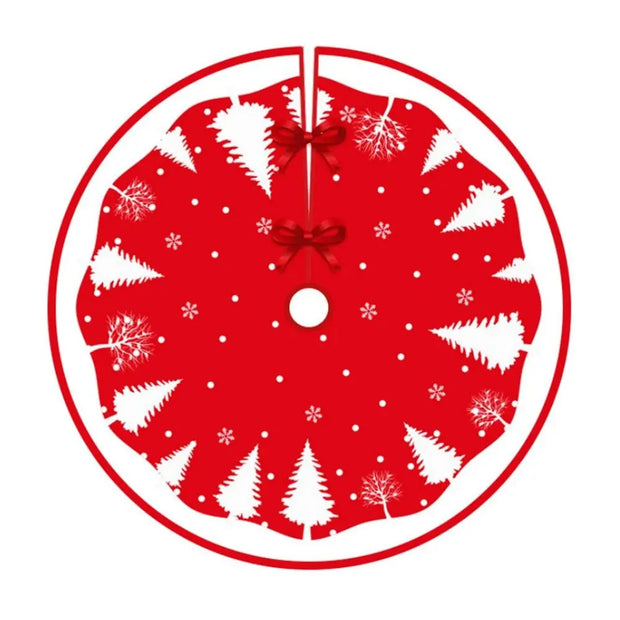 90CM Cartoon Christmas Tree Skirt Crafts Tree Surround Base Set Merry Christmas Decorations for Home Xmas Ornaments Navidad
