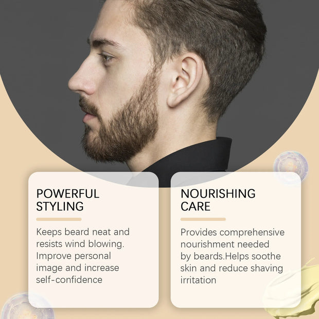 Beard Care Cream Moisturizing Facial Hair Growth Dashing Soften Moustache Beard Grooming Product Gentlemen Beard Styling Wax